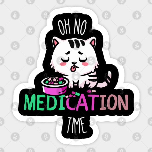 Funny Medication, Funny Cat Medication Sticker by maxdax